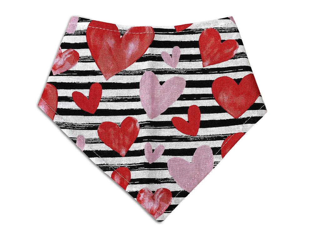 Valentines Day Heart Snap-on Bandana for a dog