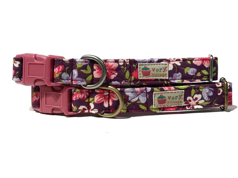 dark purple African violet collar for a dog or cat