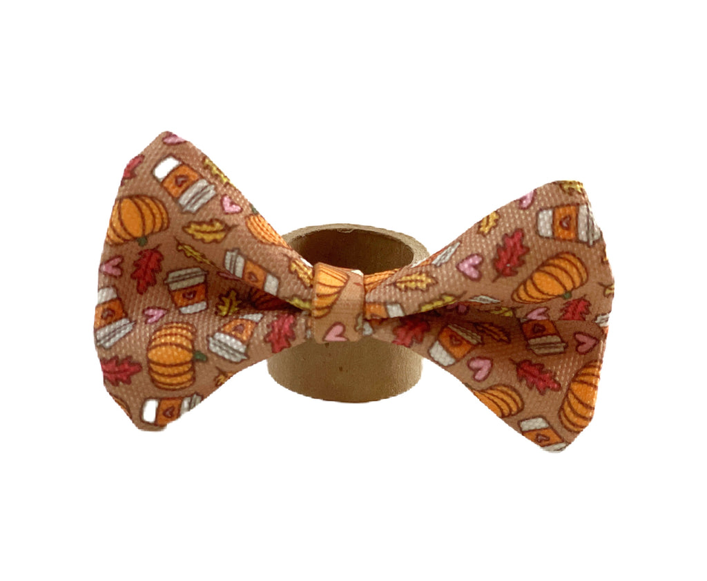 pumpkin spice latte bow for dogs or cats