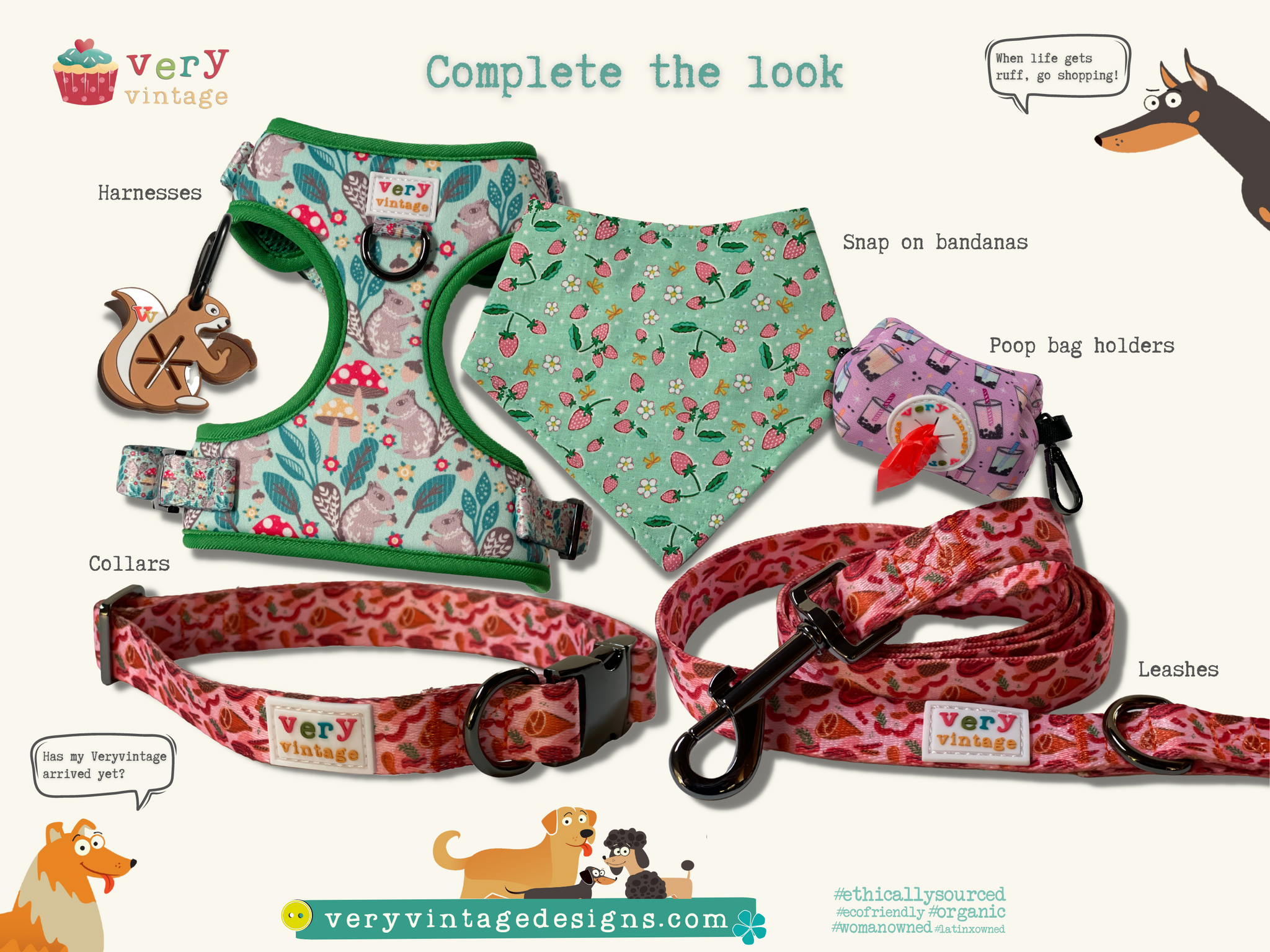Eco-Friendly Cow Print Dog Harness – No-Pull, Heavy Duty
