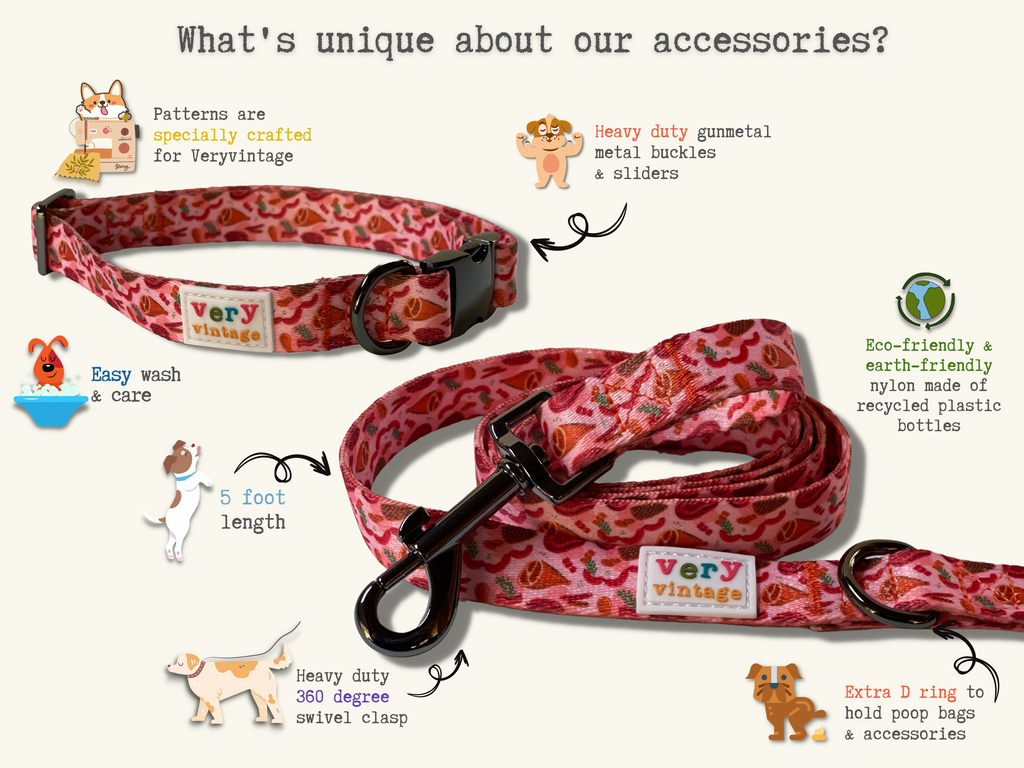 infographic showing what makes our recycled bottle dog collars unique