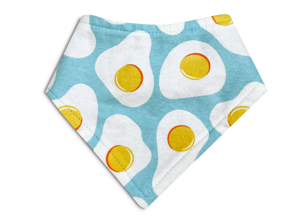 Light blue sunny side up eggs Snap-on Bandana for a dog or cat