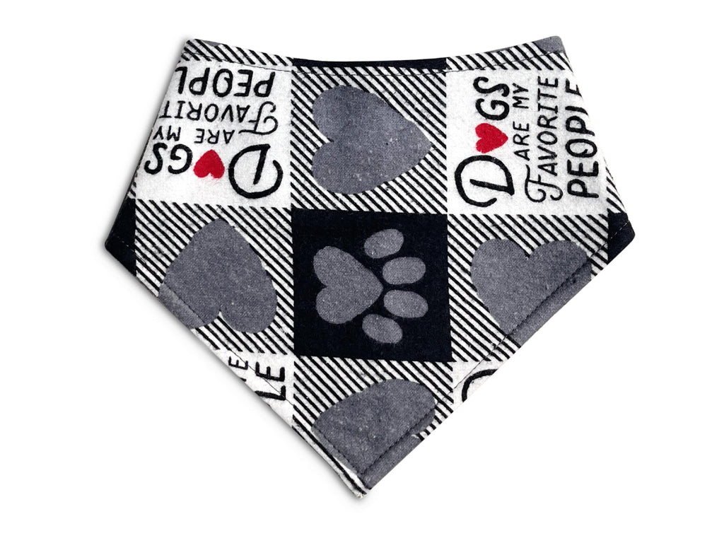 Dogs are my favorite heart paws Snap-on Bandana for a dog or cat