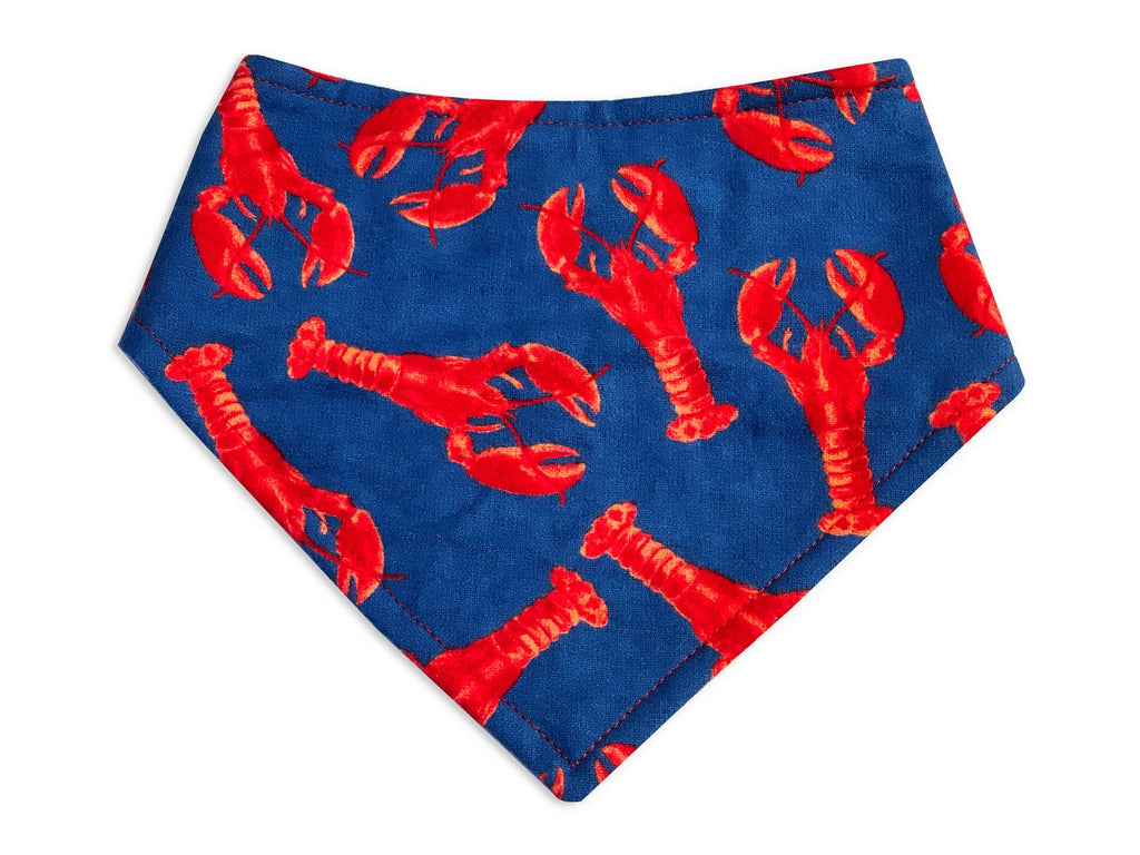blue and red lobsters Snap-on Bandana for a dog